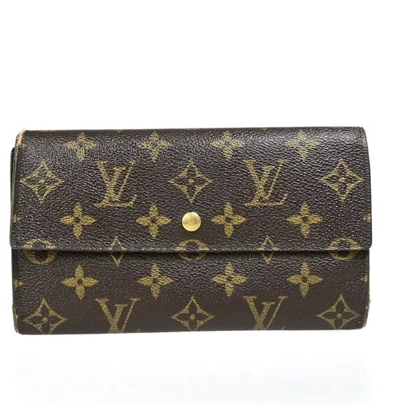 LOUIS VUITTON International Long Trifold Wallet Monogram Brown M61215 07EB605 - Picture 1 of 16